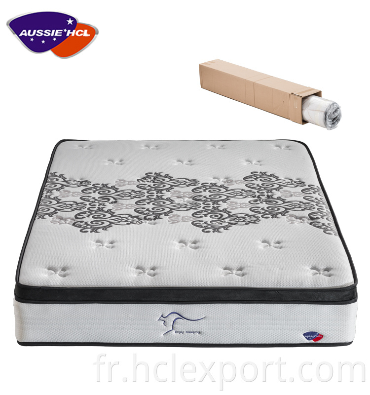 Matelas de sommeil en gros en gros de l'usine dans une boîte King Double Gel Perfect Sleep Memory Foam Bed Bed Matelas Pad